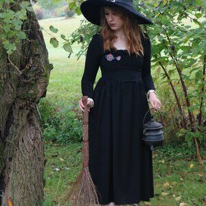 Black Cottagecore Victorian Inspired Dress